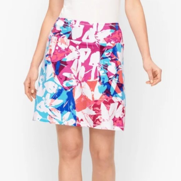 Talbots Pants - T by Talbots Tennis Skort Bright Multi Color Skirt w/ Pockets Size Large